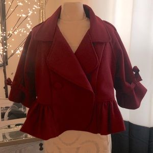Red wool jacket